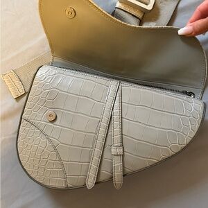 Dior Croc Saddle Bag